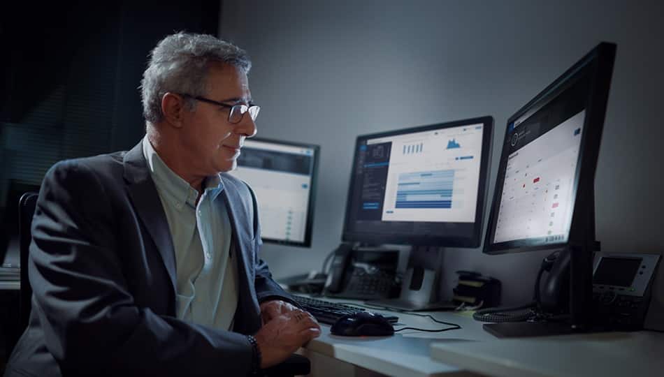 Man on computer